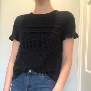 Topshop crocheted top